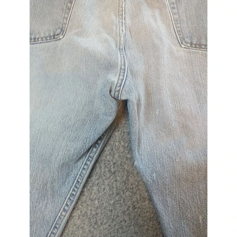 Levi Strauss Signature Mens Regular Fit Light Wash Distressed Star Jeans 40x26
